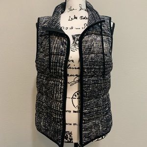 Conrad C. Black and White Quilted Vest
